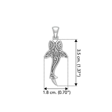 Large Oboriginal Whale Shark Sterling Silver Pendant By DiveSilver